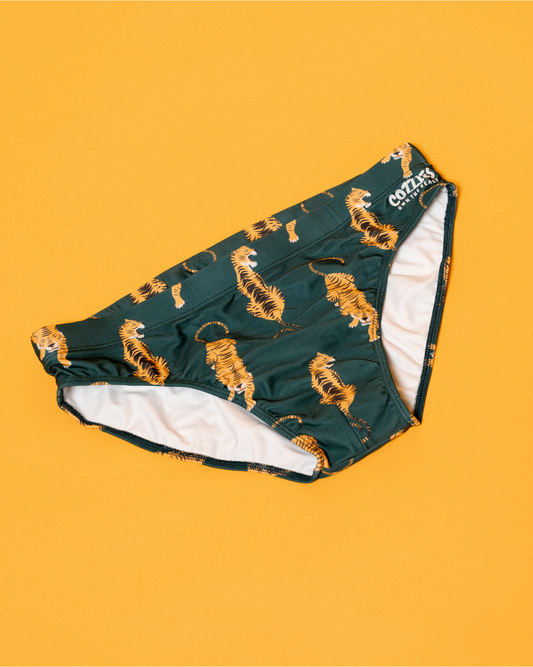 Cozzies Green Tiger King Briefs